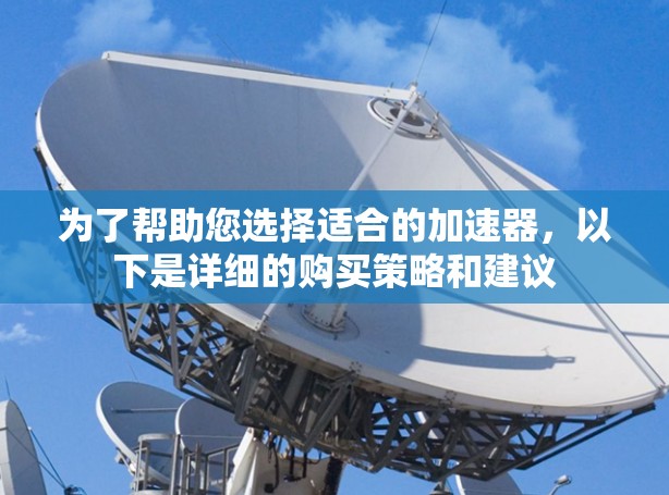 为了帮助您选择适合的加速器，以下是详细的购买策略和建议