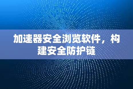 加速器安全浏览软件，构建安全防护链