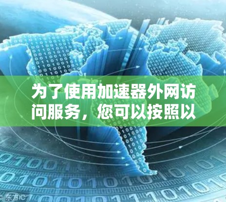为了使用加速器外网访问服务，您可以按照以下步骤进行操作