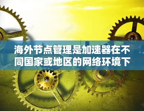 海外节点管理是加速器在不同国家或地区的网络环境下的管理，涉及多个关键方面，确保节点在多个网络间安全通信。以下是总结