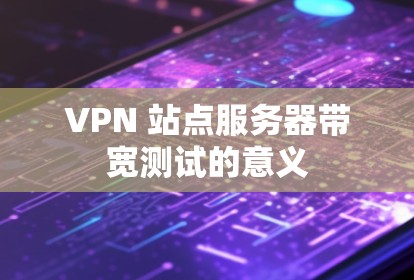 VPN 站点服务器带宽测试的意义