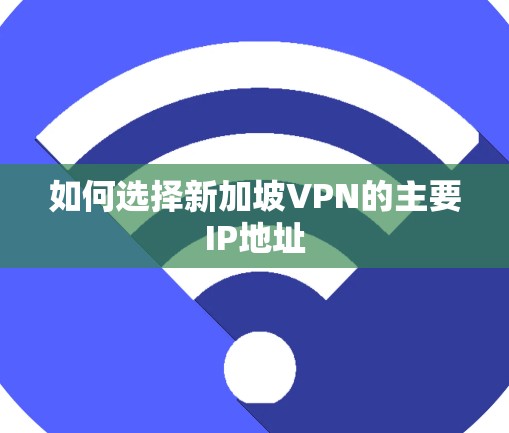 如何选择新加坡VPN的主要IP地址