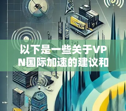 以下是一些关于VPN国际加速的建议和方法