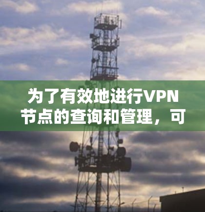 为了有效地进行VPN节点的查询和管理，可以按照以下步骤进行