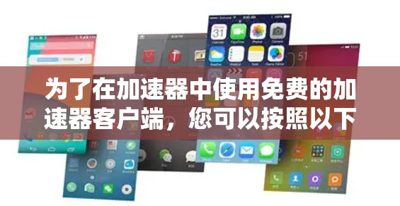 为了在加速器中使用免费的加速器客户端，您可以按照以下步骤操作
