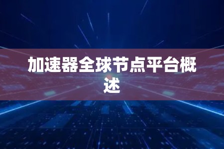 加速器全球节点平台概述