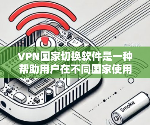 VPN国家切换软件是一种帮助用户在不同国家使用VPN服务的工具。这些软件通常支持切换到多个国家的VPN服务，可能是为了获取更具体的国际VPN功能或解决特定国家的VPN问题。以下是详细介绍