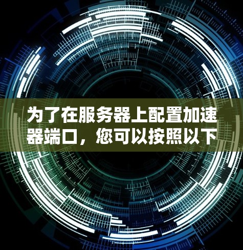 为了在服务器上配置加速器端口，您可以按照以下步骤操作