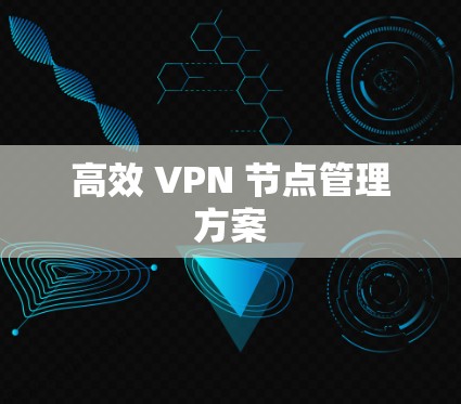 高效 VPN 节点管理方案
