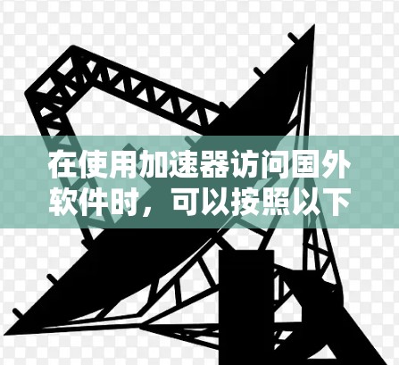 在使用加速器访问国外软件时，可以按照以下步骤进行