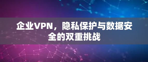 企业VPN，隐私保护与数据安全的双重挑战
