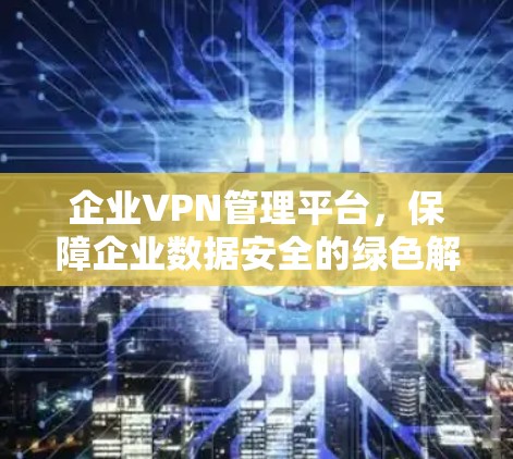 企业VPN管理平台，保障企业数据安全的绿色解决方案
